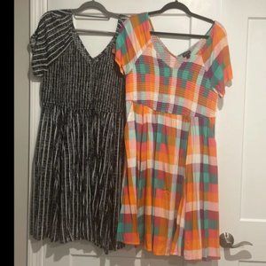 Torrid Mini Smocked Challis Skater Dresses-